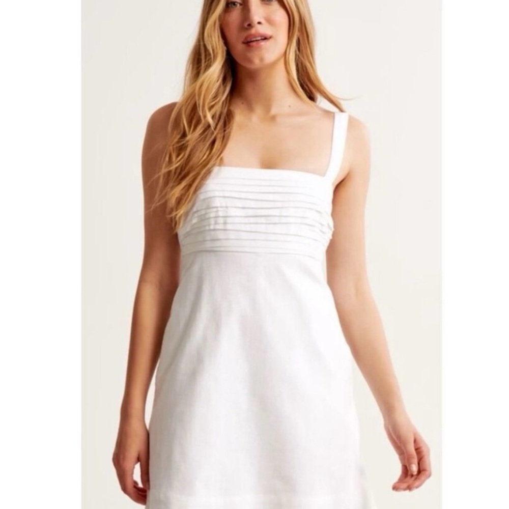 Abercrombie & Fitch Emerson Poplin White Mini Dress